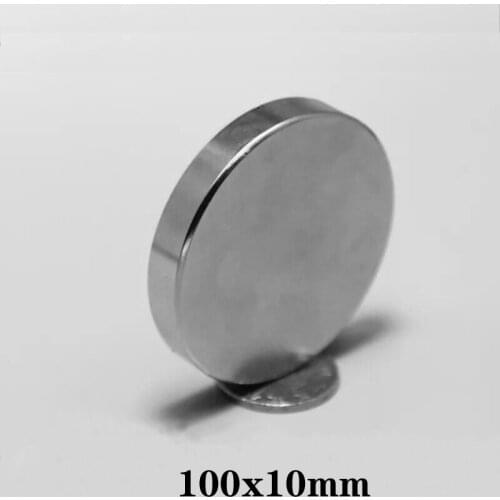 1PCS 100x10 mm Super Powerful Strong Magnetic 100mmx10mm Permanent Neodymium Magnets disc 100x10mm Big Round Magnet 100*10 mm