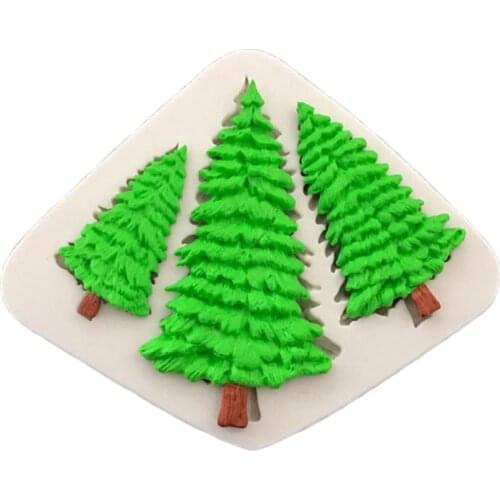 1PCS Christmas Tree Silicone Mold Chocolate Candy Cake Decoration Fondant Cookies Tools 3D Baking Mould
