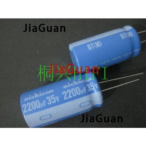 10pcs NICHICON BT 35v2200uf 18x35MM electrolytic capacitor bt 125 degrees 2200uF/35v military industrial capacitor 2200UF 35V