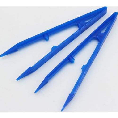 100 Pcs/pack Disposable Plastic Tweezers Dental Materials Dressings Disinfection Sterile Forceps C1FF