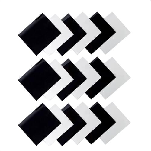 18sheets black&white A4 pvc vinyl