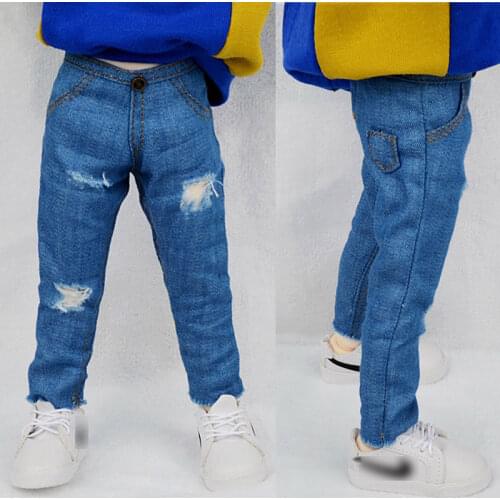 30cm doll clothes ripped jeans trousers 1/6 BJD baby clothes pants yosd doll clothes doll accessories toy leggings