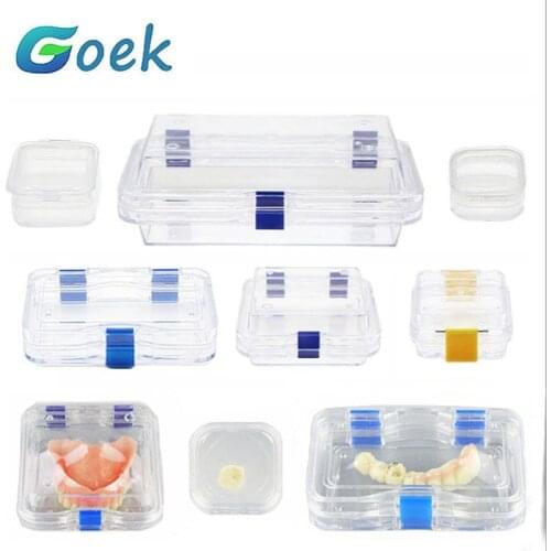5pcs Dental Membrane Tooth Storage Box With Film Denture Orthodontic Retainer Portable Molar Braces Box Big Small Plastic