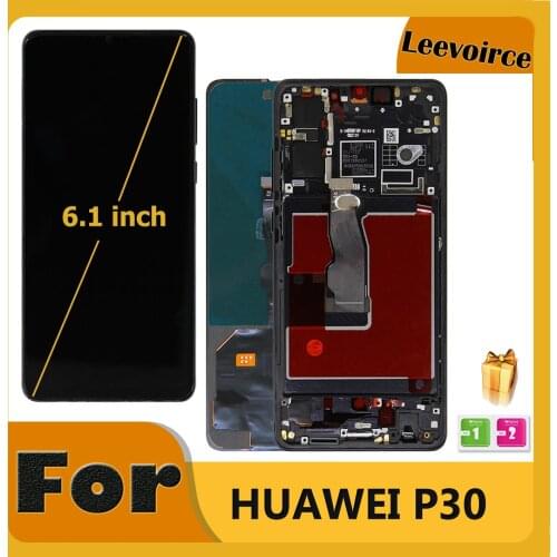 6.1" SUPER AMOLED LCD For HUAWEI P30 ELE-L29 ELE-L09 ELE-AL00 LCD Touch Screen Digitizer Display For Huawei P30 Display Parts