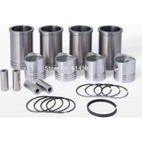 Shipping free 1 set of piston,piston rings, piston pins and cylinder liner with seals for Yangdong YSD490Q diesel engine parts