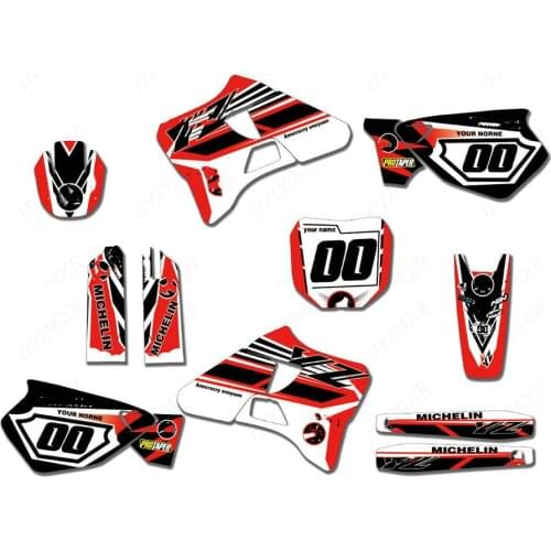 Free Customized Motorcycle Graphics Decals 3M STICKERS Kits For Yamaha YZ125 YZ250 YZ 125 YZ 250 1996 1997 1998 1999 2000 2001