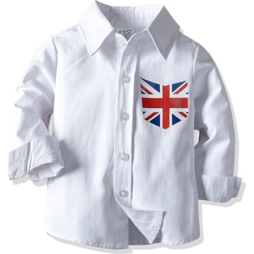 Oklady 2019 Kids Baby Boys Tops Shirt Long Sleeve cotton Turn-down Collar Children Boys Shirt Spring Autumn New Fashion Clothing