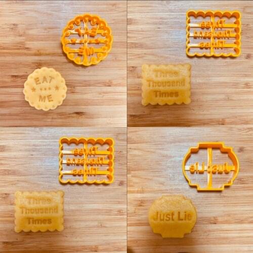 Cookie Molds With Good Wishes Cookie Form with Fun and Irreverent Phrases Cookie Moulds For Baking Biscuit Cutters baking mold
