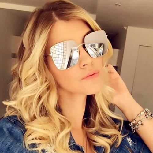 HKNA Oversized Square Sunglasses Women Luxury Brand Sunglasses Retro Alloy Sun Glasses for Men Vintage Gradient Oculos Feminino