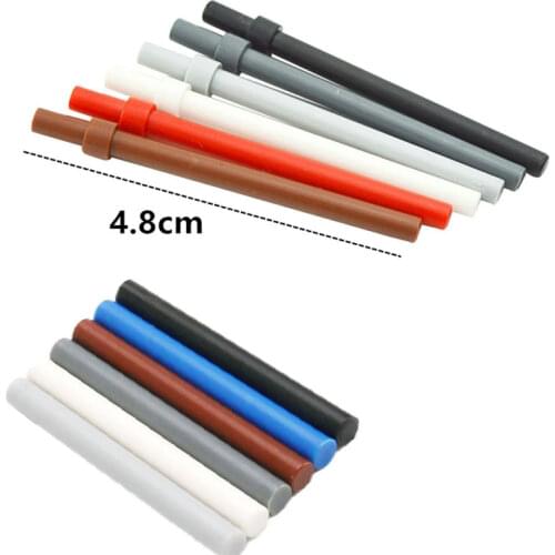 Assembles Particles 63965 18274 Bar 6L With Stop Ring For Building Blocks Parts DIY Educational Technical MOC Building Blocks