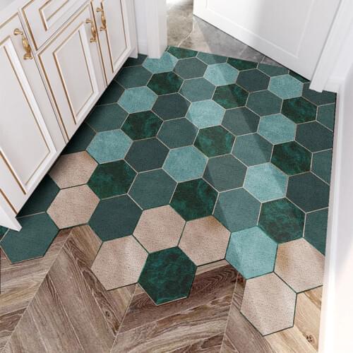 Creativity carpet Come in hexagon PVC Tailoring doormat DIY Home Wire rings Foot restaurant pad Hotel Shoe sole dirt removal pad