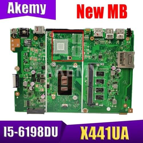 Akemy X441UA MB._4G/I5-6198DU 6TH GEN MainBoard For ASUS X441UA X441UV X441UB X441UQ X441U A441U F441U Laptop Motherboard