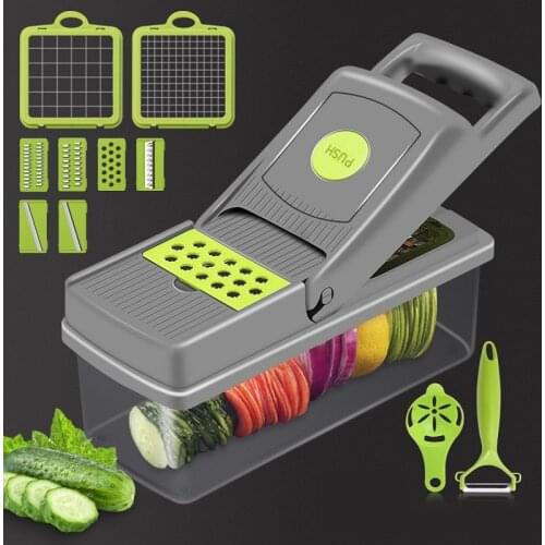 Multifunctional Vegetable Cutter Shredders Slicers Fruit Potato Peeler Carrot Grater Kitchen Accessories Basket Vegetable Slicer