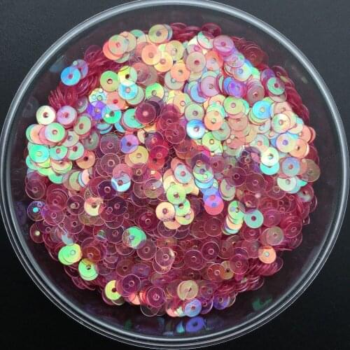 New!! 4mm Flat Round Transparent Brown Loose Sequin Paillette Sewing,Wedding Craft,Women DIY Garment Accessory Transparent Misty