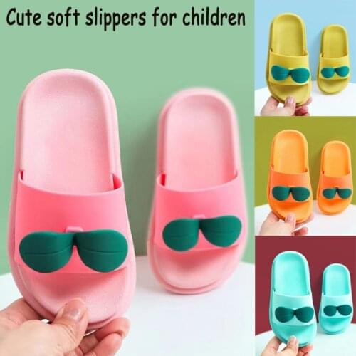 New Slippers Baby Children Girls Boys Home Slippers Cute Soft Bottom Non-slip Anti-flip-flops Summer Beach Shoes