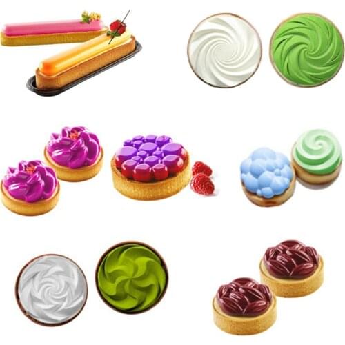8 Hole 3D Silicone Cake Mold Bubble Shape Mousse Mold Spiral Shape Cake Mold French Dessert Pan Muffin Pastry Tray Baking Tools