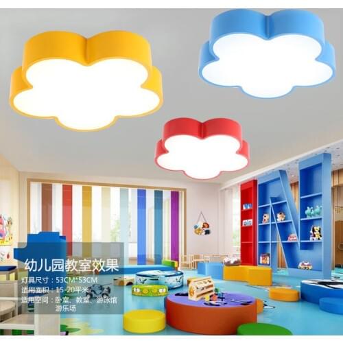 LED Cloud boys bedroom lights room children Baby ceiling lamp with yellow blue red white boys girls bedroom fixtures