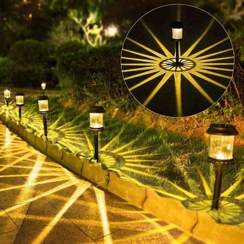 HQXING Outdoor Solar Pathway Lights 6Pack Waterproof For Walkway Yard Lawn Driveway Backyard Patio Garden Decorative