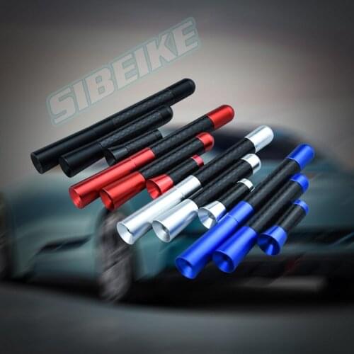 Universal Carbon Fiber Screw Aluminum Short Car AM/FM Radio Aerial Antenna 3.5CM/8CM/12CM