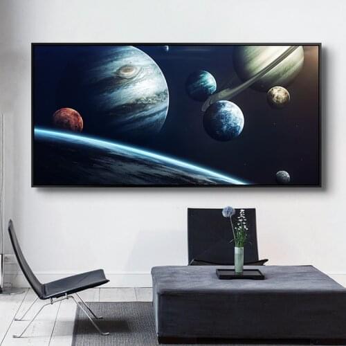 Wonderful Cosmic Space Canvas Painting Posters Sky Star Planet Nordic Galaxy Posters And Prints Wall Art Pictures For Home Decor