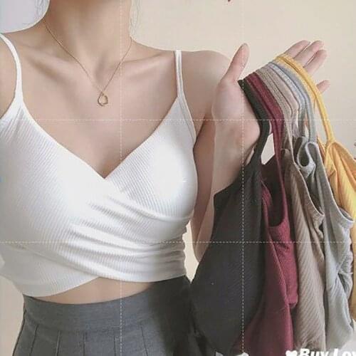 Womens t-shirts vest tops for girls women summer bralette Blouse Short top White t-shirt for women fairycore mall goth Cropped