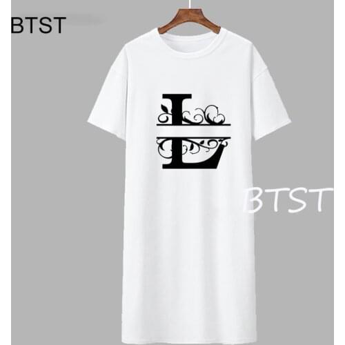 Sexy Letter L Print T shirt Mini Dress Women Hip Hop Summer short T Shirt Casual fashion grunge style Oversized Dresses