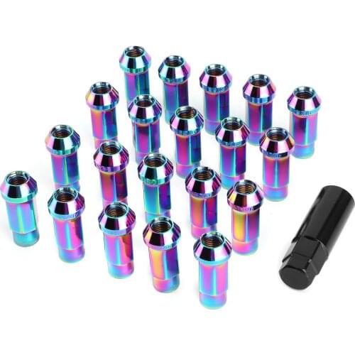 20pcs 12x1.5mm Lug Nuts Screw Open End Extended Professional Car Auto Modification Accessory