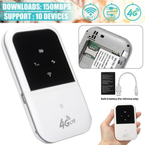 1pc Unlocked 4G-LTE Mobile Broadband High Speed WiFi Wireless Router Portable MiFi Hotspot 50/150Mbps Transmission Rate