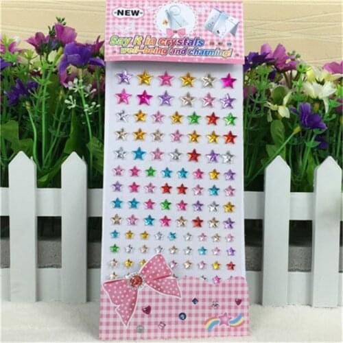 Childrens toy crystal Star Stickers Kids New Toys Self Adhesive Multicolor 3d Children Crafts And Scrapbooking Acrylic Sticker