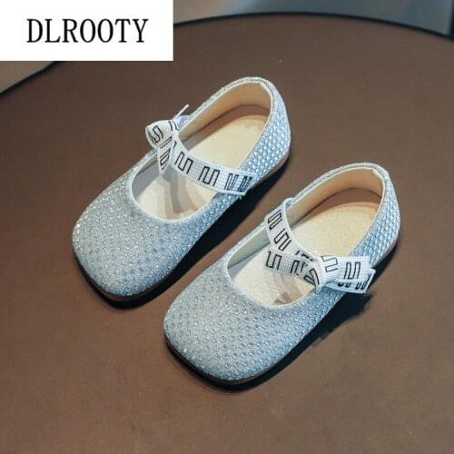 Children Girl Shoes Crystal Bling Sport Girl Sneakers Kids Casual Child Flat Leather Soft Running Autumn Spring Loafers