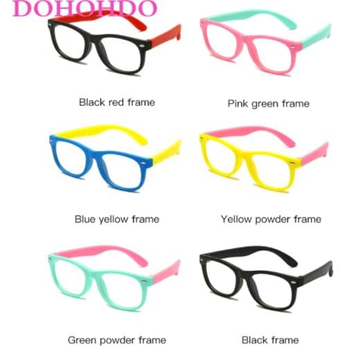 Kids Anti-blue Light Glasses for Children Soft Frame Goggle Colorful TR90 Flexible Silicone Glasses Baby UV400 Eyewear Okulary