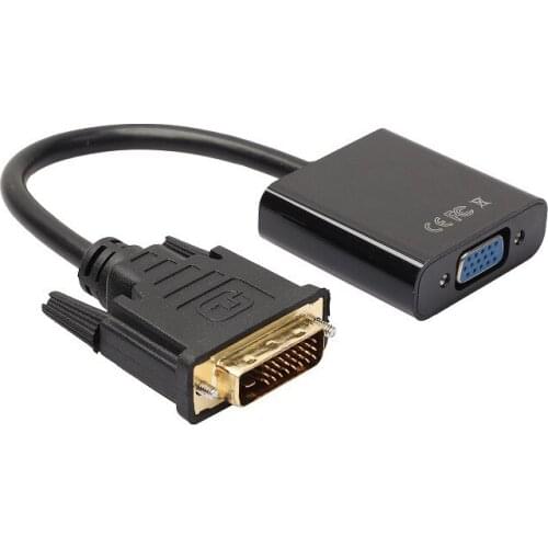 Full HD 1080P DVI-D DVI To VGA Adapter Video Cable Converter 24+1 25Pin To 15Pin Cable Converter for PC Computer Monitor