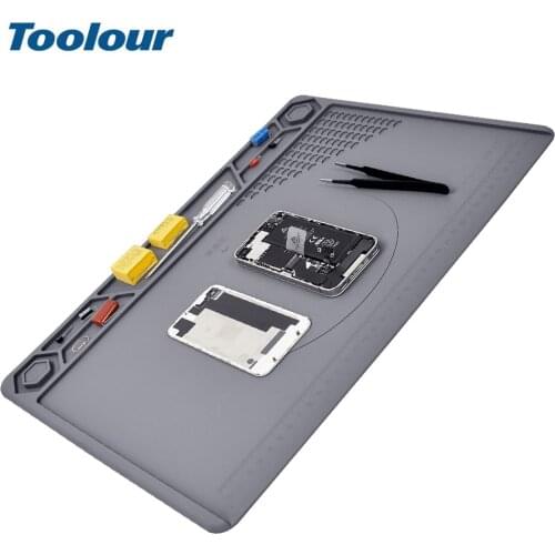 Toolour Magnetic Welding Repair Heat Insulation Pad Silicon Soldering Maintenance Tool Silicone Heat-resistantInsulation Pad