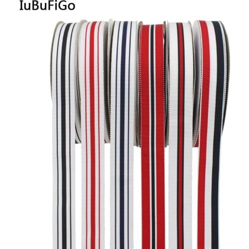 [IuBuFiGo] Stripe Petersham Ribbons Hat Ribbons 9mm/16mm/25mm 10y/lot