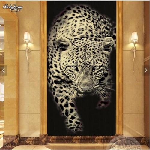 Beibehang Custom large fresco personality mighty ferocious money leopard mysterious fresco decoration painting wall wallpaper