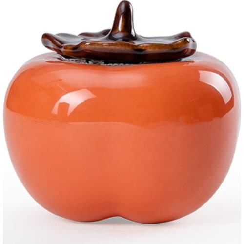 Chinese Kung Fu Jingdezhen Tea Caddy Tea Cans Persimmon Canister Container For Puer Oolong Tea Storage Chests Tea Supply