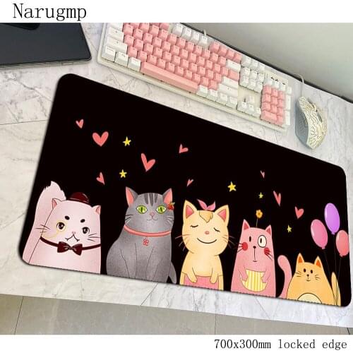 Cat mouse pad gamer Gorgeous mousepad 700x300x4mm rubber desk mat Cartoon gaming accessories pc game keyboard mats oversized
