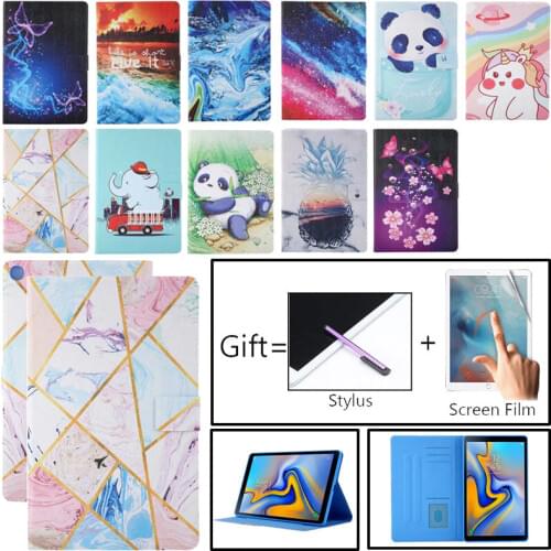 Fashion Unicorn Case For Samsung Galaxy Tab A 8.0 2019 SM-T290 SM-T295 T290 T295 T297 Cover Funda Tablet Stand Capa Shell + Film