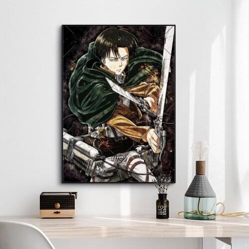 Wall Art HD Prints Attack on Titan Anime Canvas Paintings Levi Ackerman Poster Home Decor Modular Pictures For Bedroom