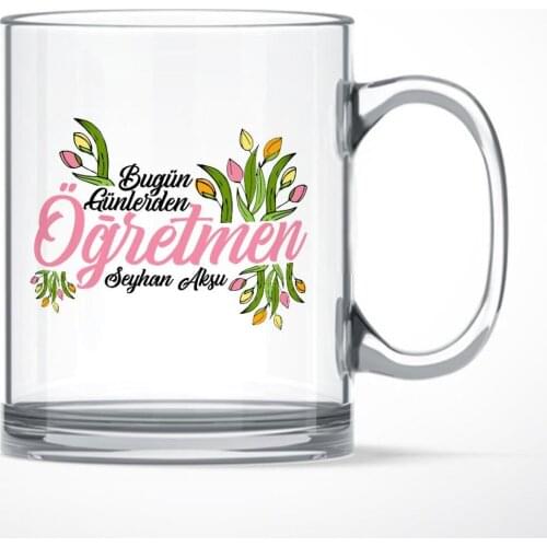 Personalized Day Today Teacher Glass Mug Cup-1