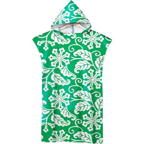 Microfiber Beach Poncho Towel With Hooded Outdoor Seaside Water Sport Changing Robes Quick Drying Wearable Bath Cloak Towel