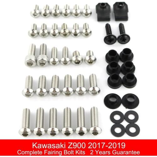 Fit For Kawasaki Z900 2017 2018 2019 Complete Cowling Fairing Bolts Kit Clips Speed Nuts Clips Stainless Steel