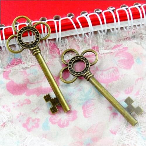 20pcs 62*27.6MM Antique Bronze Plated Key Handmade Charms Pendant:DIY for bracelet necklace