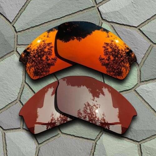 Red Orange&Bronze Brown Sunglasses Polarized Replacement Lenses for Oakley Bottlecap