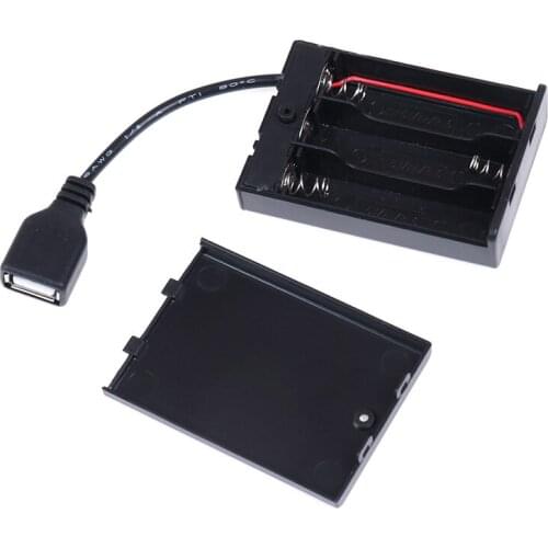 DC4.5V Portable Mini AA Battery Holder Storage Box Case For 5050 3528 2835 LED Strip Light USB Power Supply Battery Box