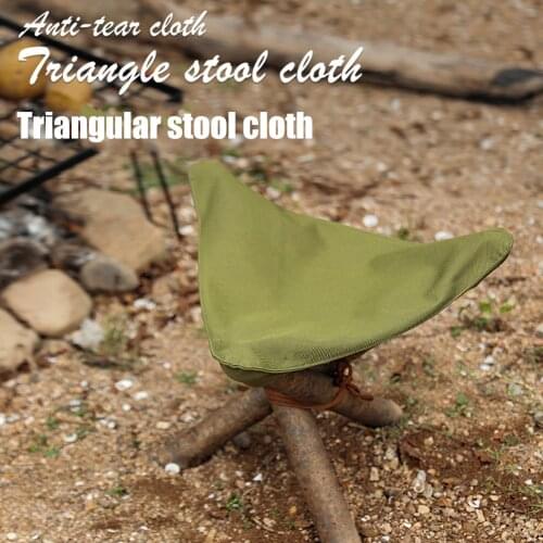 Portable Triangular Nylon Canvas Stool Seat Fishing Camping BBQ Chairs Folding Extended Hiking Seat Ultralight Outdoor Seat