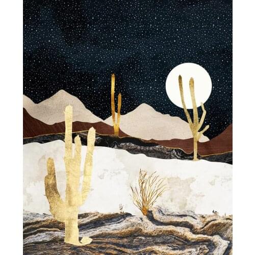 Galaxy Painting Nebula Poster Abstract Canvas Prints Modern Wall Art Moon Posters Wall Pictures For Living Room Home Decoration