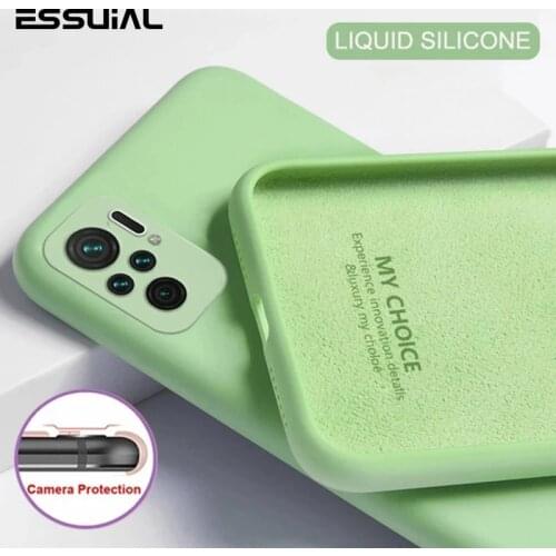 Liquid Silicone Cover For Xiaomi Redmi Note 10 9 8 7 Pro 10s 8T 9A 9C 8A 7A Mi 11 10T Note 10 Lite Poco M3 X3 Pro Original Case