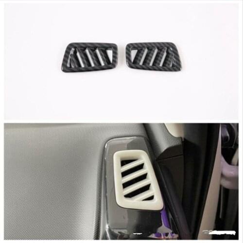 Carbon Fiber Style ABS Car Dashboard Air Outlet Frame Cover Trim Fit For Hyundai ix35 2020