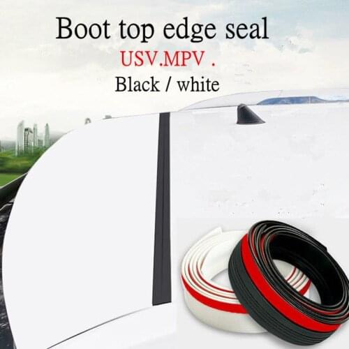 Car SUV MPV Trunk Seal Strip Rubber Black White For Hatchback Tail Box Cover Gap Waterproof and Dustproof Accessori